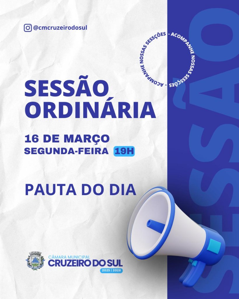 SESSÃO ORDINÁRIA 19H00